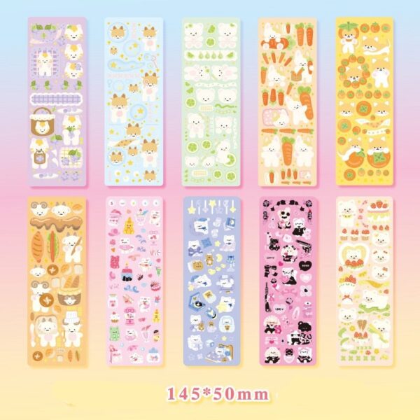 10pcs Kawaii Sticker Set: 20 Designs to choose from!