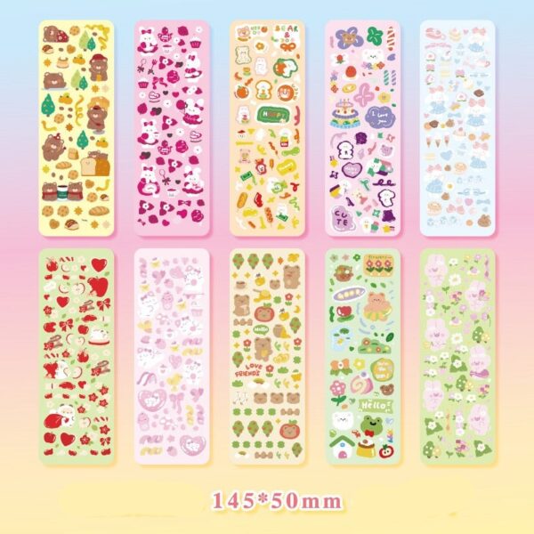 10pcs Kawaii Sticker Set: 20 Designs to choose from!
