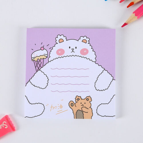 Purple Bear Memo Pad