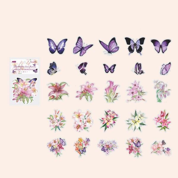 Butterfly Love Sticker 50pcs Set