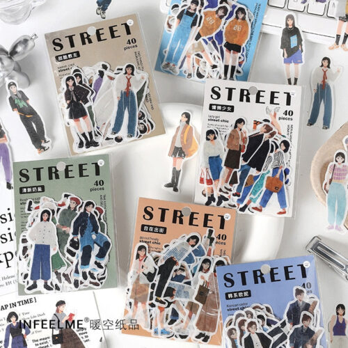 Korean Street Fashion Scrapbooking Stickers