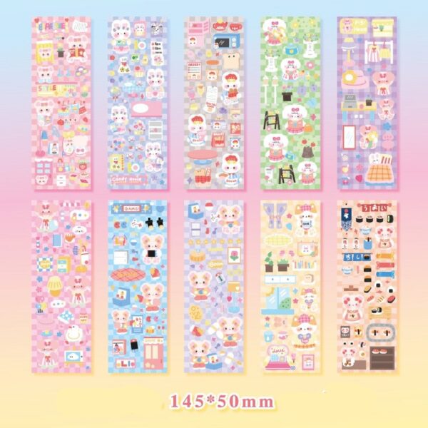 10pcs Kawaii Sticker Set: 20 Designs to choose from!