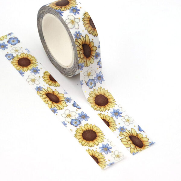 10pcs/Lot Sunflower and Blue Flower Washi Tape