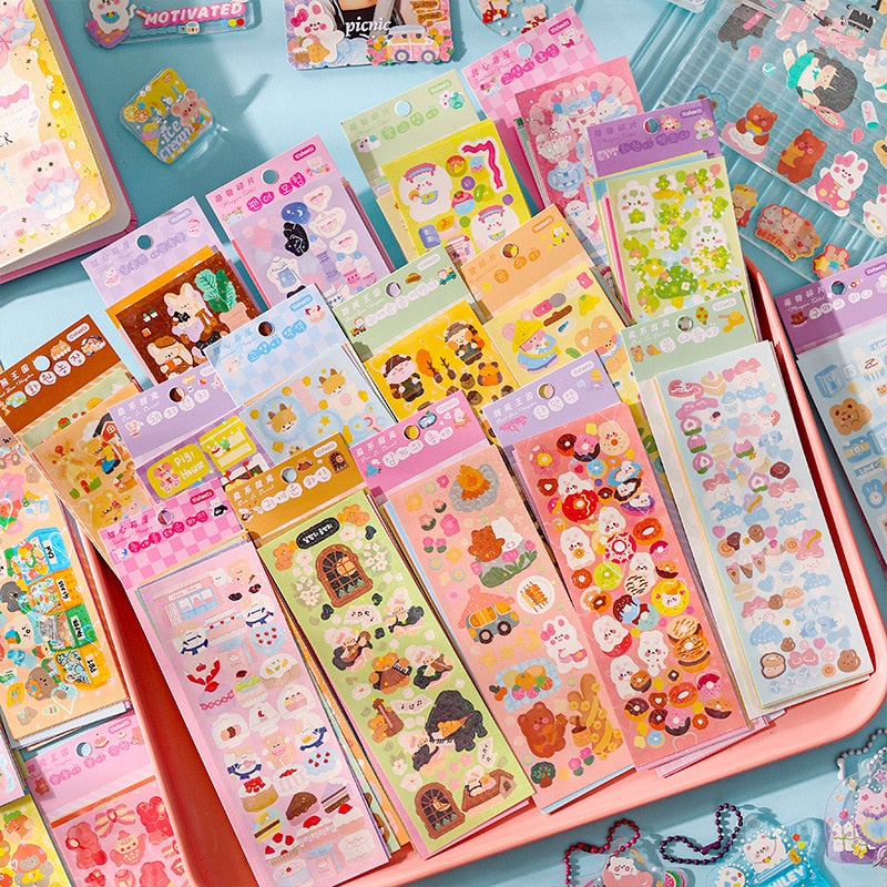 10pcs Kawaii Sticker Set: 20 Designs to choose from!