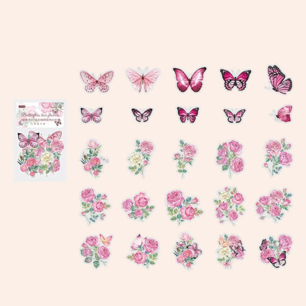 Butterfly Love Sticker 50pcs Set