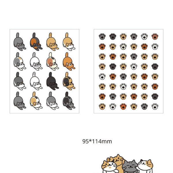 2 sheets Kawaii Cat Stickers