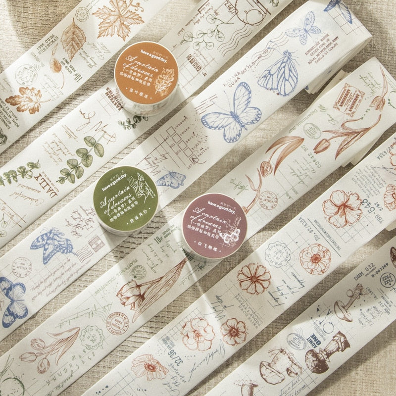 Vintage Literary Washi Tape Set